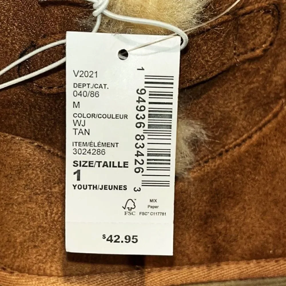 Children’s Place Girls Faux Suede Buckle Detail Booties
